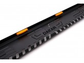 Подножки для Nissan Navara D40, серия "Dakar" с подсветкой (сталь 3 мм, цвет черный, усиленные кронштейны), изображение 3